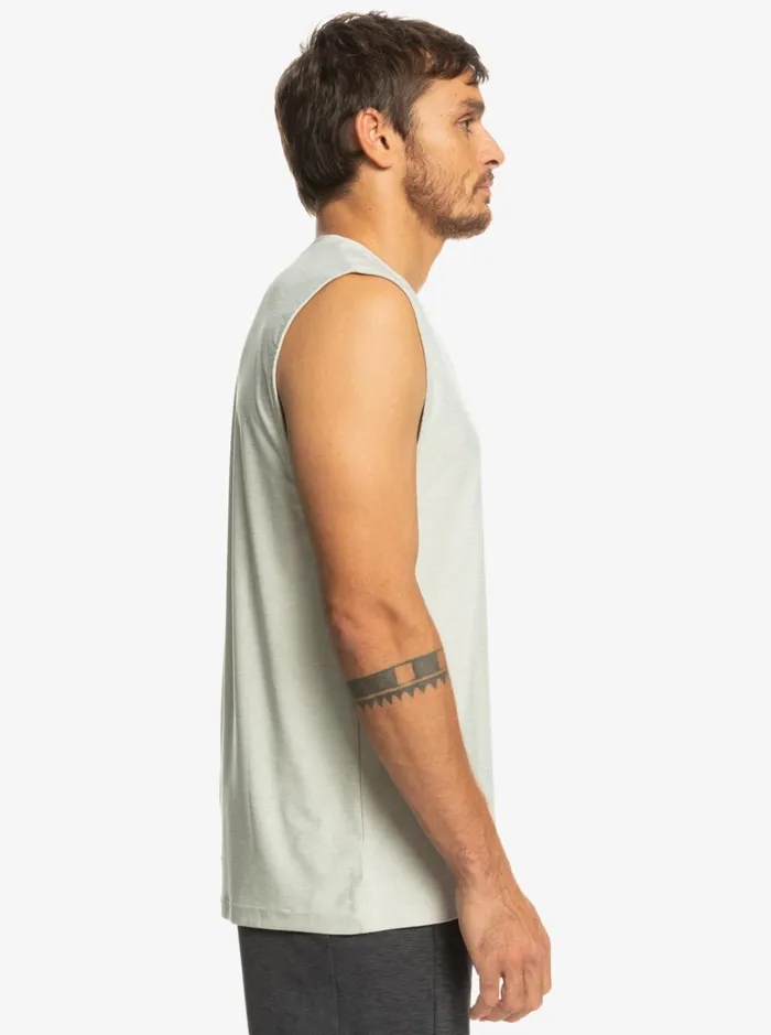 Men Quiksilver Tees Muscle Tank Gray Violet Heather Men Quiksilver Tees Muscle Tank Gray Violet Heather