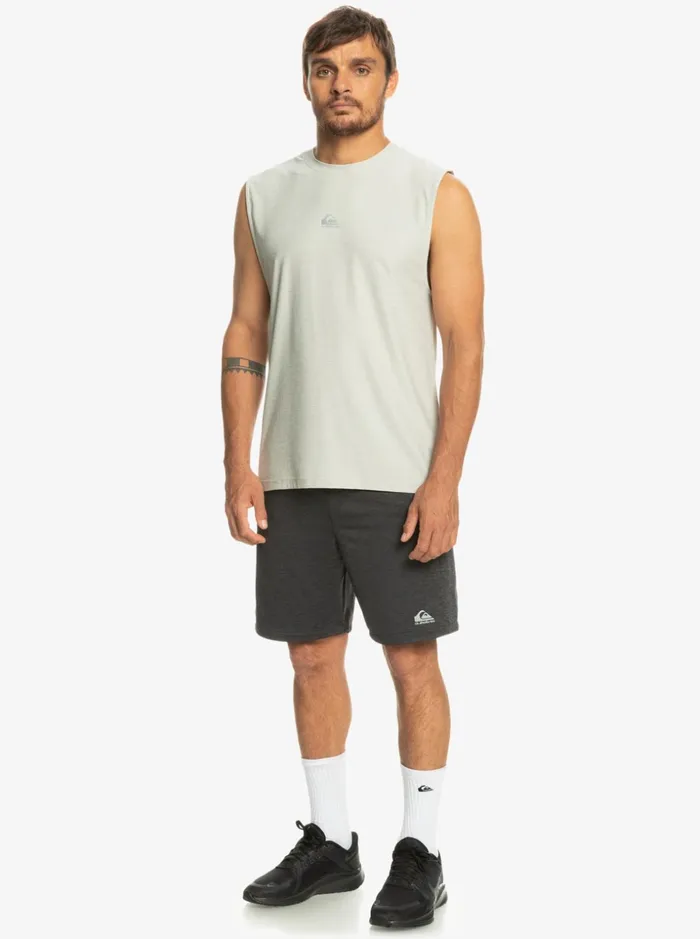Men Quiksilver Tees Muscle Tank Gray Violet Heather Men Quiksilver Tees Muscle Tank Gray Violet Heather