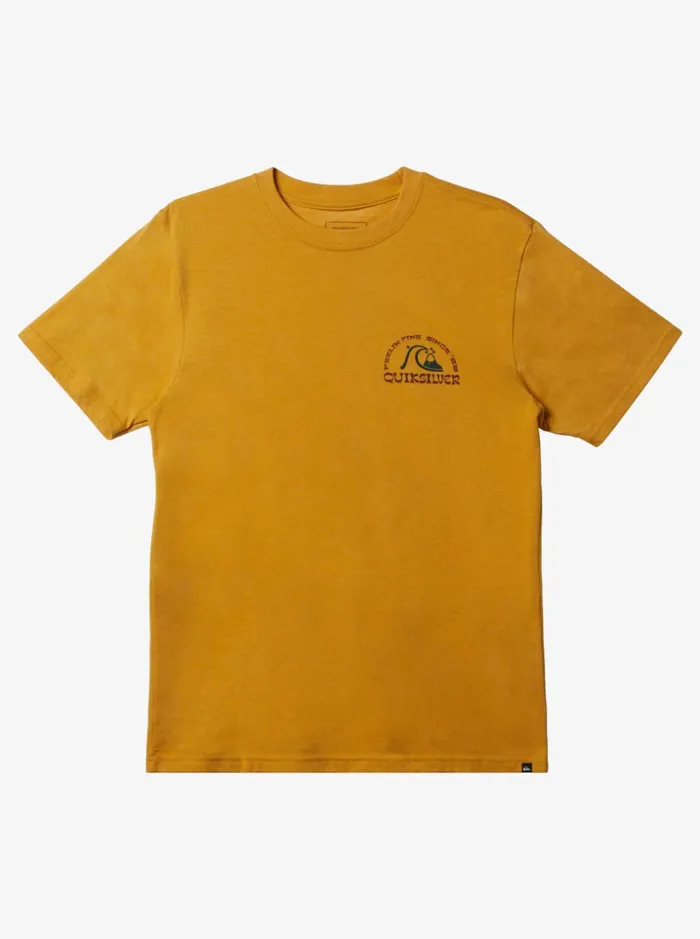Men Quiksilver Tees New Take Mod Tshirt Bright Gold Heather