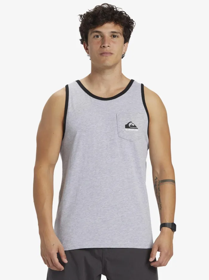Men Quiksilver Tees Omni Pocket Tank Tshirt Athletic Heather Men Quiksilver Tees Omni Pocket Tank Tshirt Athletic Heather