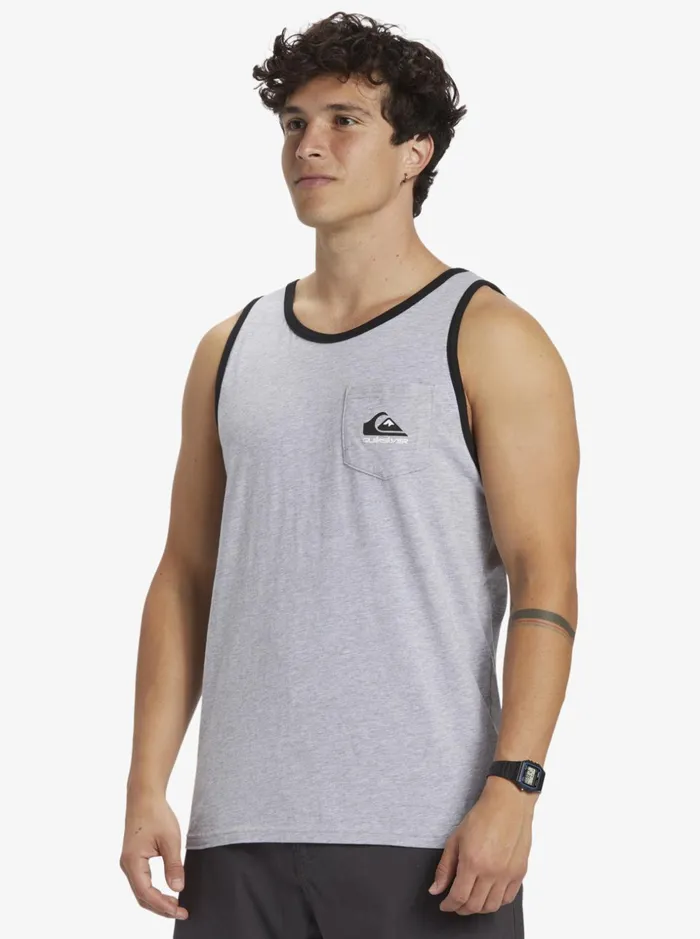 Men Quiksilver Tees Omni Pocket Tank Tshirt Athletic Heather Men Quiksilver Tees Omni Pocket Tank Tshirt Athletic Heather