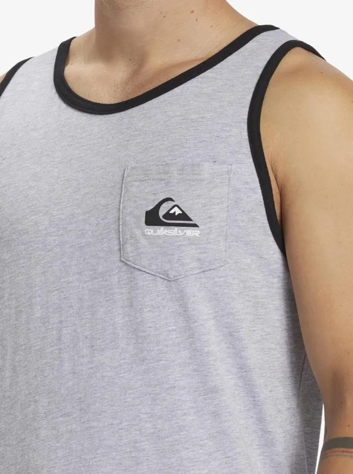 Men Quiksilver Tees Omni Pocket Tank Tshirt Athletic Heather Men Quiksilver Tees Omni Pocket Tank Tshirt Athletic Heather