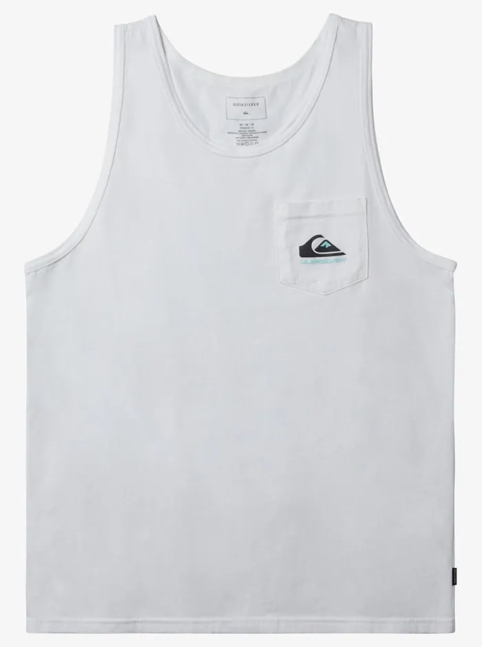 Men Quiksilver Tees Omni Pocket Tank Tshirt White