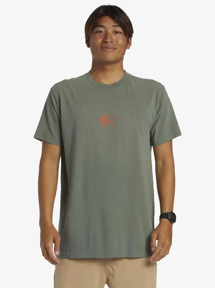 Men Quiksilver Tees Qs Throwback TShirt Laurel Wreath