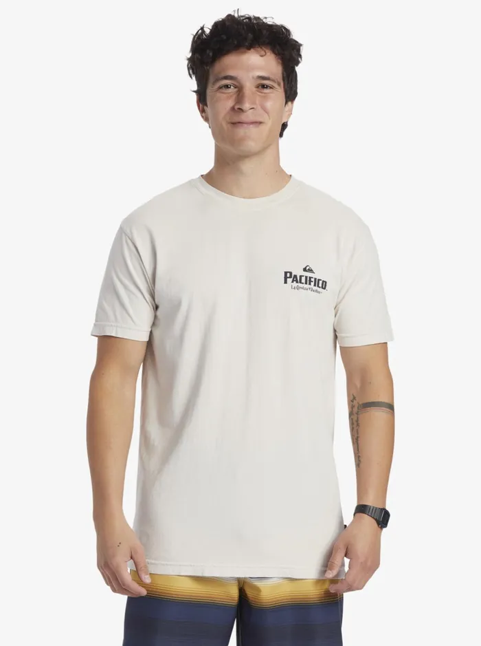Men Quiksilver Tees Quiksilver X Pacifico Scenic Vibes TShirt Stone