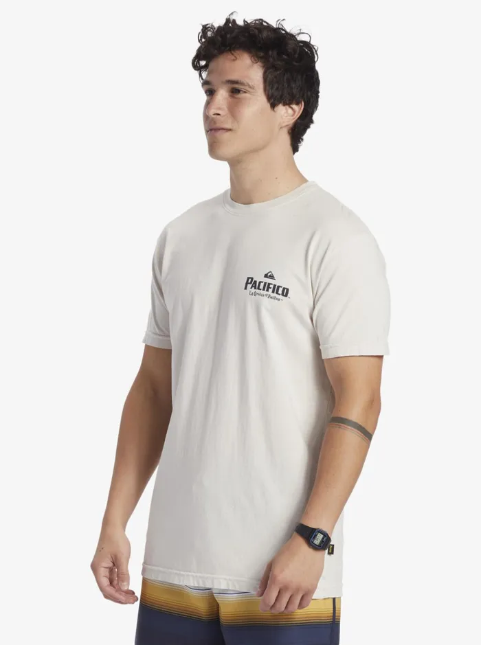 Men Quiksilver Tees Quiksilver X Pacifico Scenic Vibes TShirt Stone