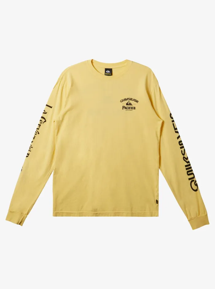 Men Quiksilver Tees Quiksilver X Pacifico Straight Shooter Long Sleeve TShirt Gold