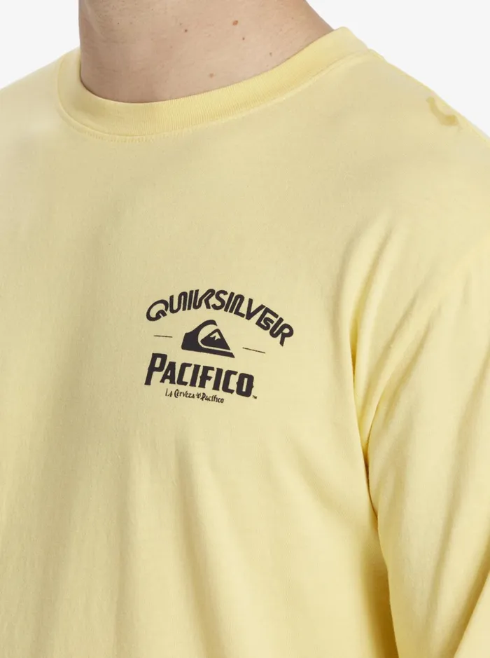 Men Quiksilver Tees Quiksilver X Pacifico Straight Shooter Long Sleeve TShirt Gold