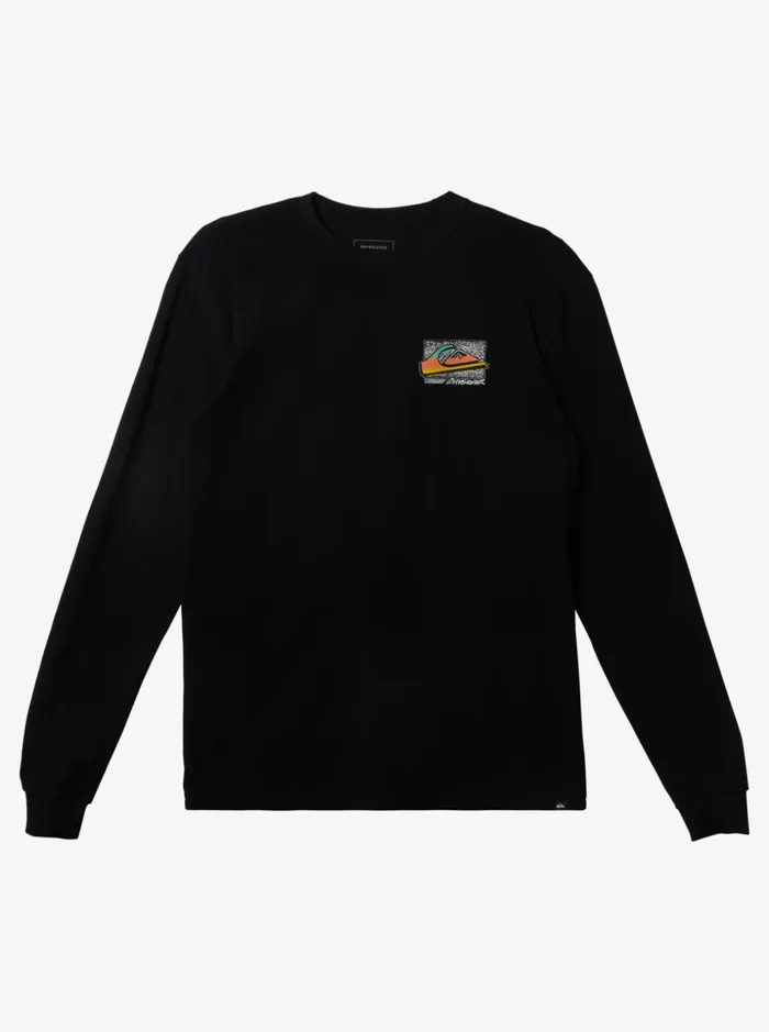 Men Quiksilver Tees Retro Fade Tshirt Black