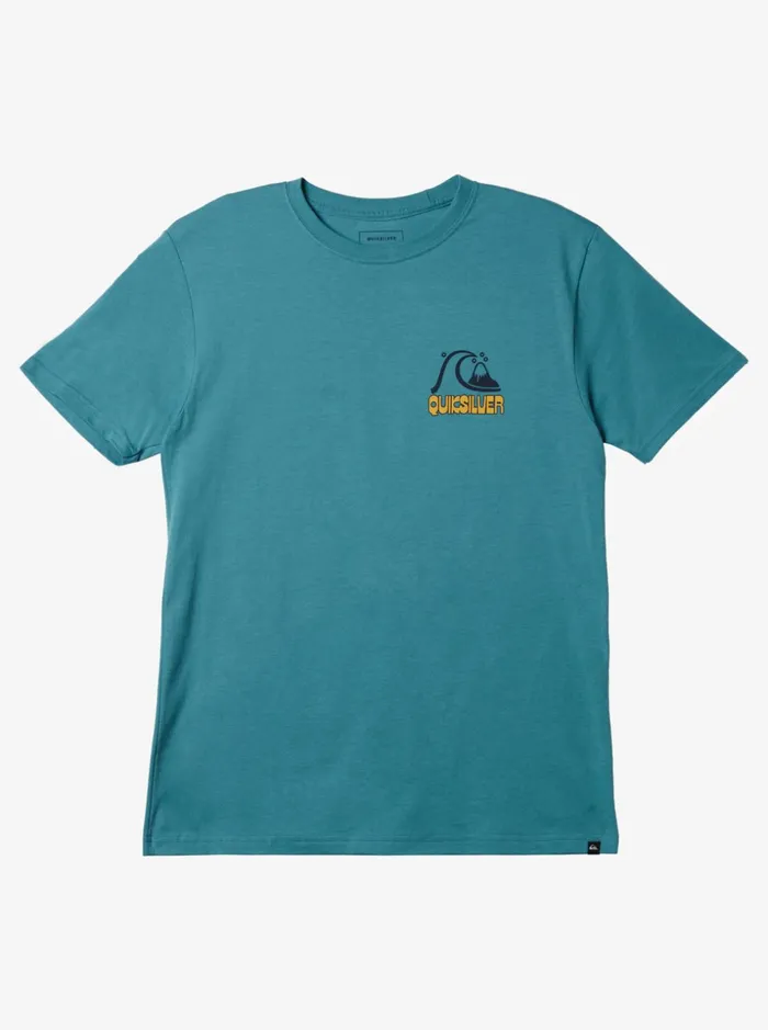 Men Quiksilver Tees Rise and Shine Tshirt Brittany Blue