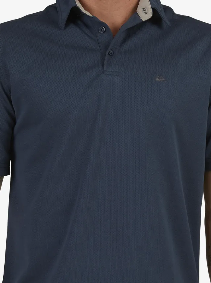 Men Quiksilver Tees Waterman Water Short Sleeve Polo Shirt Midnight Navy Men Quiksilver Tees Waterman Water Short Sleeve Polo Shirt Midnight Navy