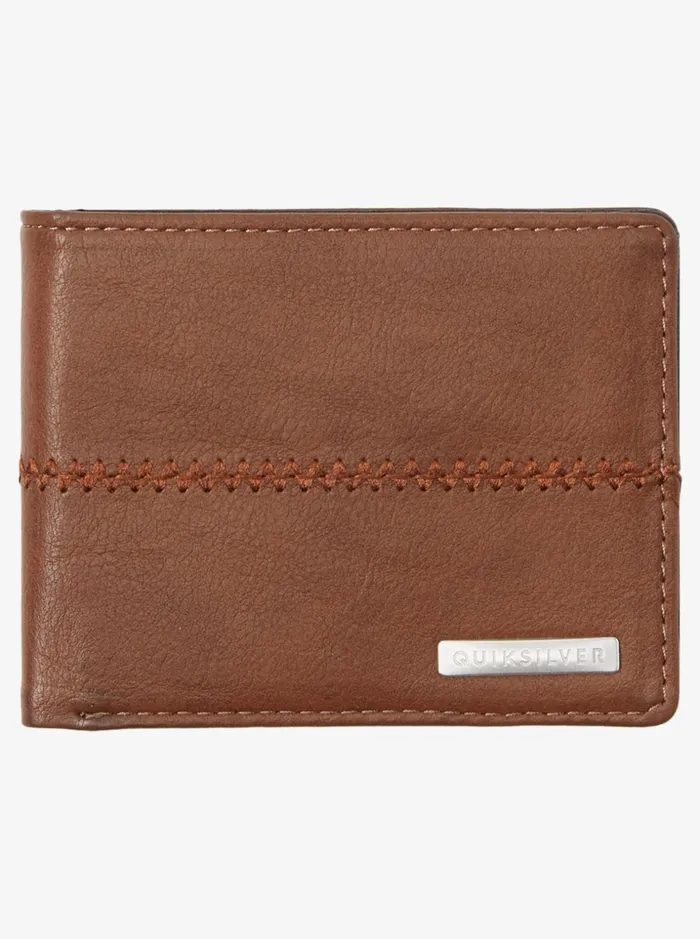 Men Quiksilver Wallets Stitchy TriFold Wallet Chocolate Brown