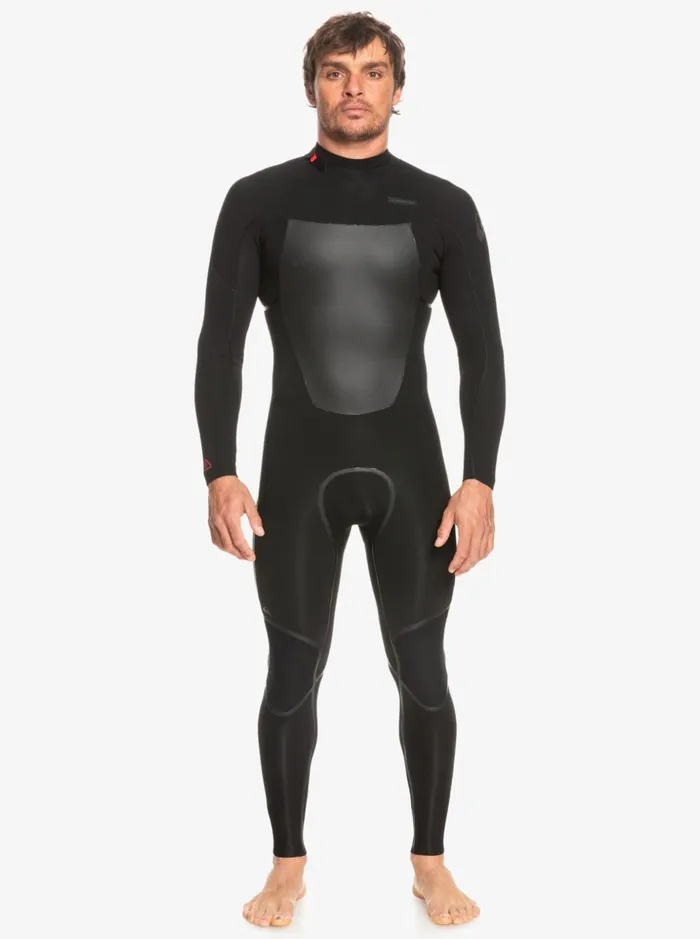 Men Quiksilver Wetsuits 32 Marathon Sessions BackZip Wetsuit Black