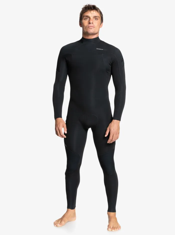 Men Quiksilver Wetsuits 43 Everyday Sessions Back Zip Wetsuit Black