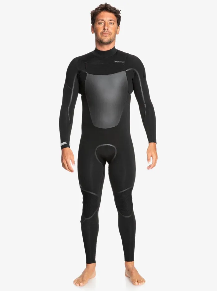 Men Quiksilver Wetsuits 43 Marathon Sessions BackZip Wetsuit Black
