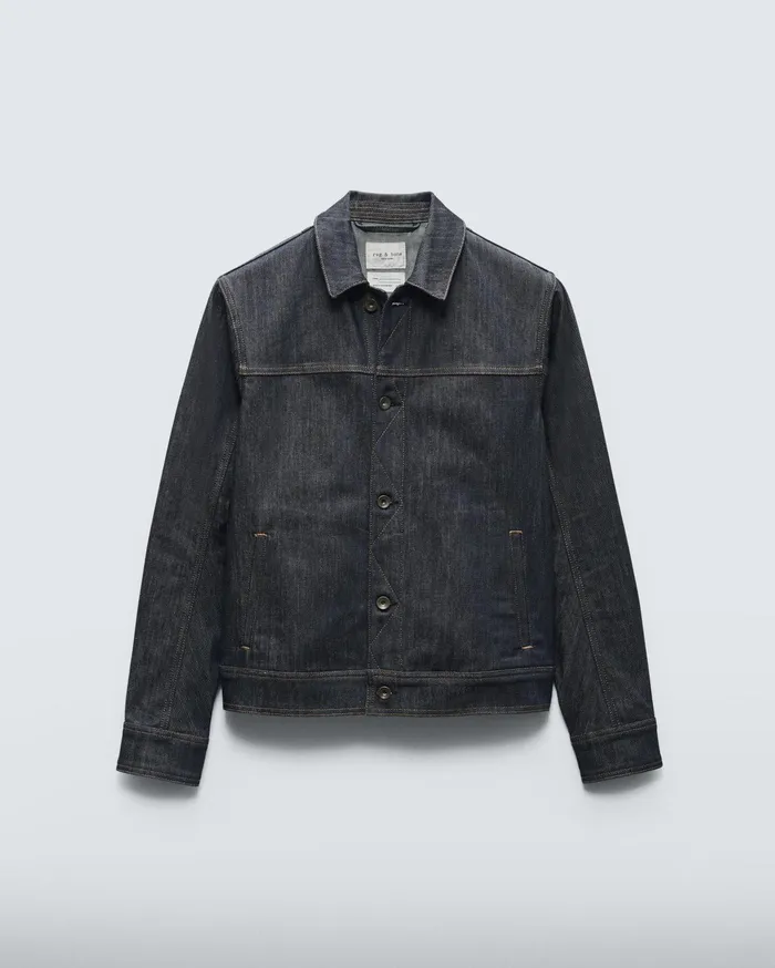 Men Rag and Bone Coats and Jackets Owen Denim Trucker Jacket Raw Indigo Men Rag and Bone Coats and Jackets Owen Denim Trucker Jacket Raw Indigo