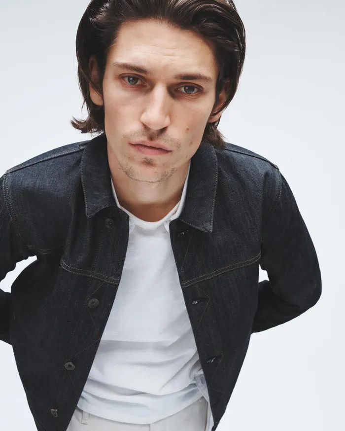 Men Rag and Bone Coats and Jackets Owen Denim Trucker Jacket Raw Indigo Men Rag and Bone Coats and Jackets Owen Denim Trucker Jacket Raw Indigo