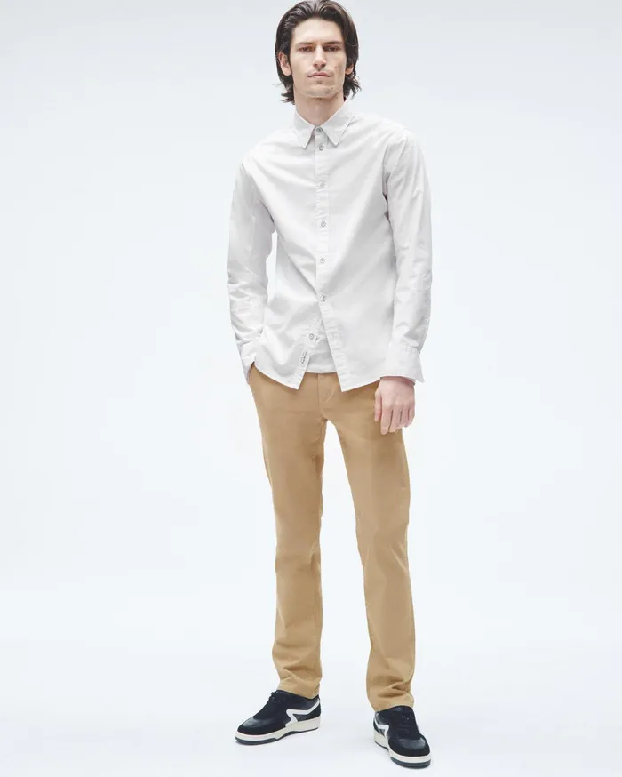 Men Rag and Bone Shirts Fit 2 Engineered Cotton Oxford Shirt White