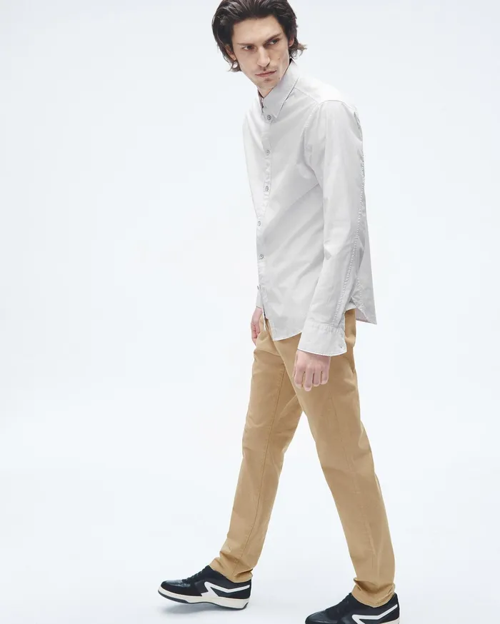 Men Rag and Bone Shirts Fit 2 Engineered Cotton Oxford Shirt White