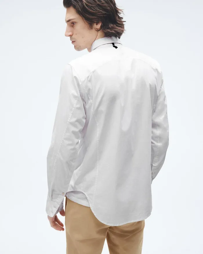 Men Rag and Bone Shirts Fit 2 Engineered Cotton Oxford Shirt White