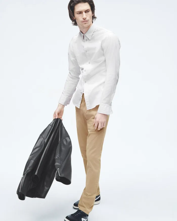 Men Rag and Bone Shirts Fit 2 Engineered Cotton Oxford Shirt White