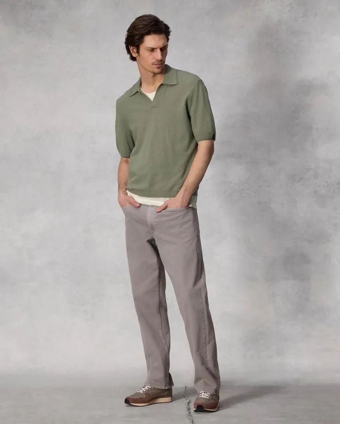 Men Rag and Bone Sweaters Johnny Zuma Toweling Polo Vetiver Men Rag and Bone Sweaters Johnny Zuma Toweling Polo Vetiver