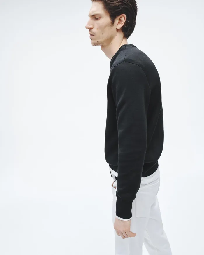 Men Rag and Bone Sweaters York Viscose Crew Black Men Rag and Bone Sweaters York Viscose Crew Black