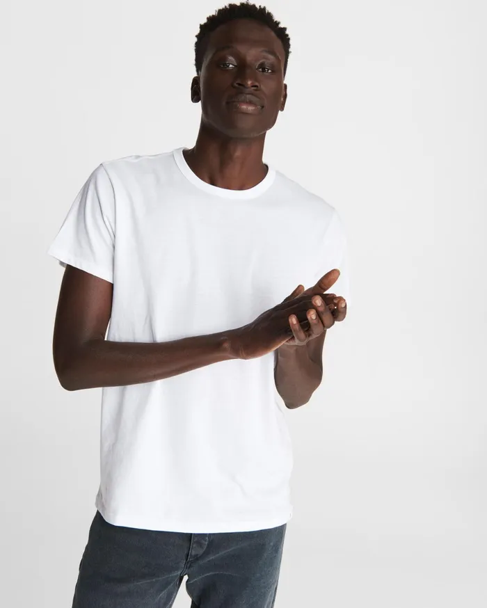 Men Rag and Bone TShirts Pratt Principal Short Sleeve Tee White