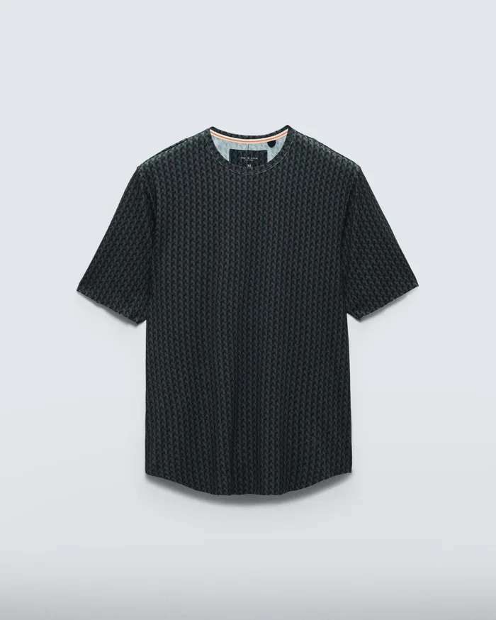 Men Rag and Bone TShirts Pursuit Hayden Tee Black Geometric Stud Men Rag and Bone TShirts Pursuit Hayden Tee Black Geometric Stud