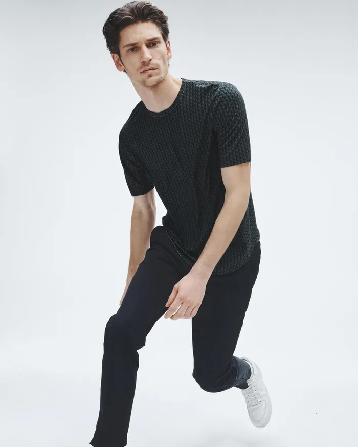 Men Rag and Bone TShirts Pursuit Hayden Tee Black Geometric Stud Men Rag and Bone TShirts Pursuit Hayden Tee Black Geometric Stud