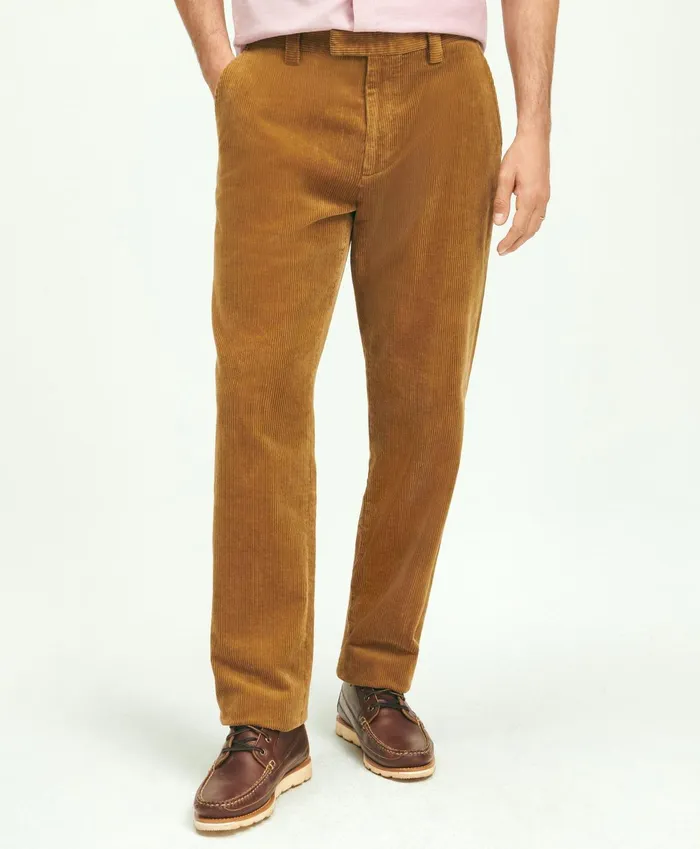 Men Regular Fit Cotton WideWale Corduroy Pants Medium Brown Brooks Brothers Chinos and Casual Pants Men Regular Fit Cotton WideWale Corduroy Pants Medium Brown Brooks Brothers Chinos and Casual Pants