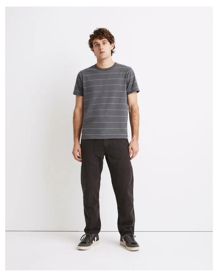 Men Relaxed Straight Lightweight Workwear Pants Black Coal Madewell Pants