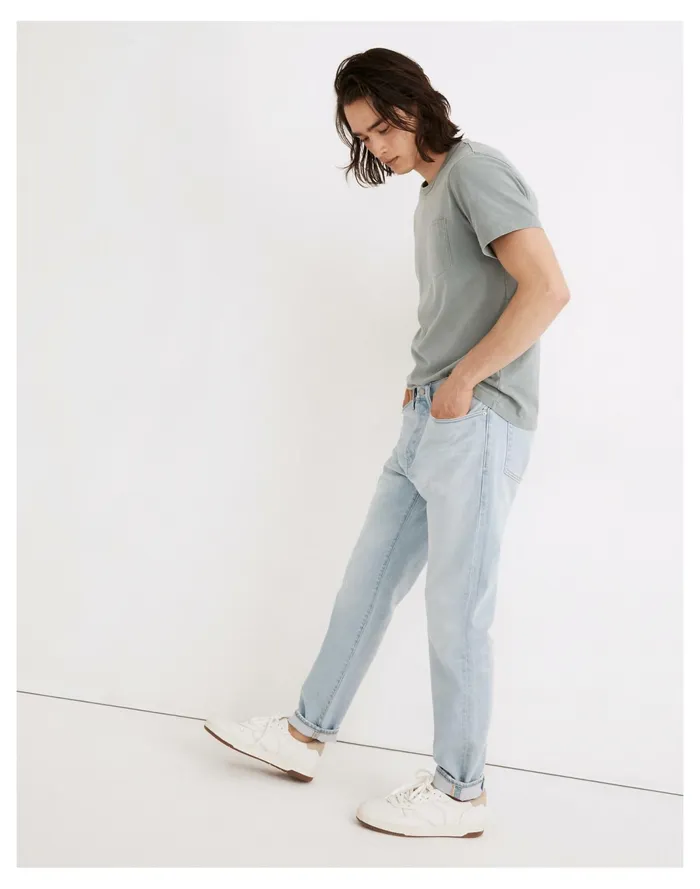Men Relaxed Taper Authentic Flex Selvedge Jeans Fallon Wash Madewell Jeans Men Relaxed Taper Authentic Flex Selvedge Jeans Fallon Wash Madewell Jeans