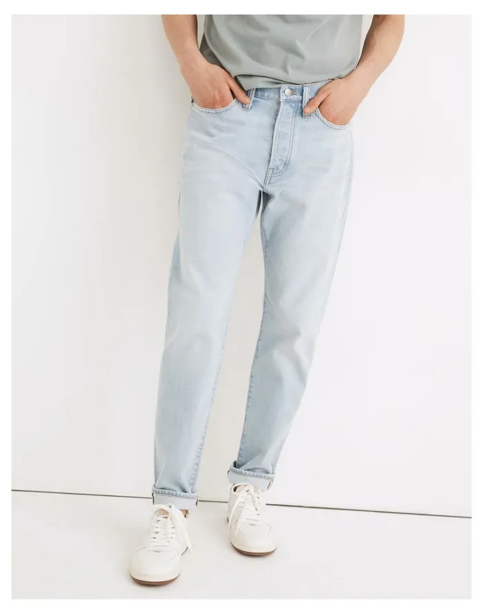 Men Relaxed Taper Authentic Flex Selvedge Jeans Fallon Wash Madewell Jeans Men Relaxed Taper Authentic Flex Selvedge Jeans Fallon Wash Madewell Jeans
