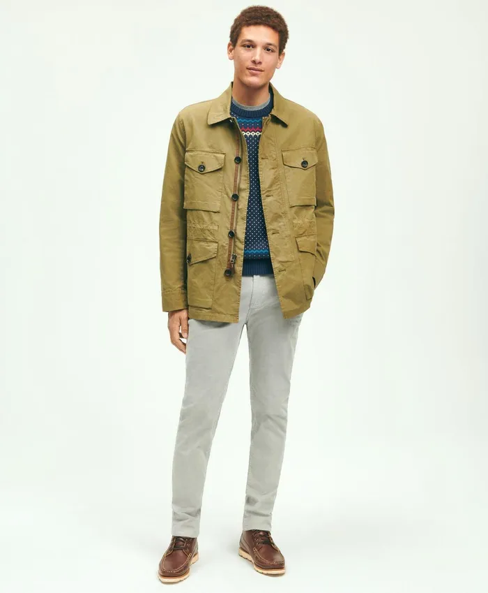 Men Ripstop Field Jacket Medium Green Brooks Brothers Coats and Jackets