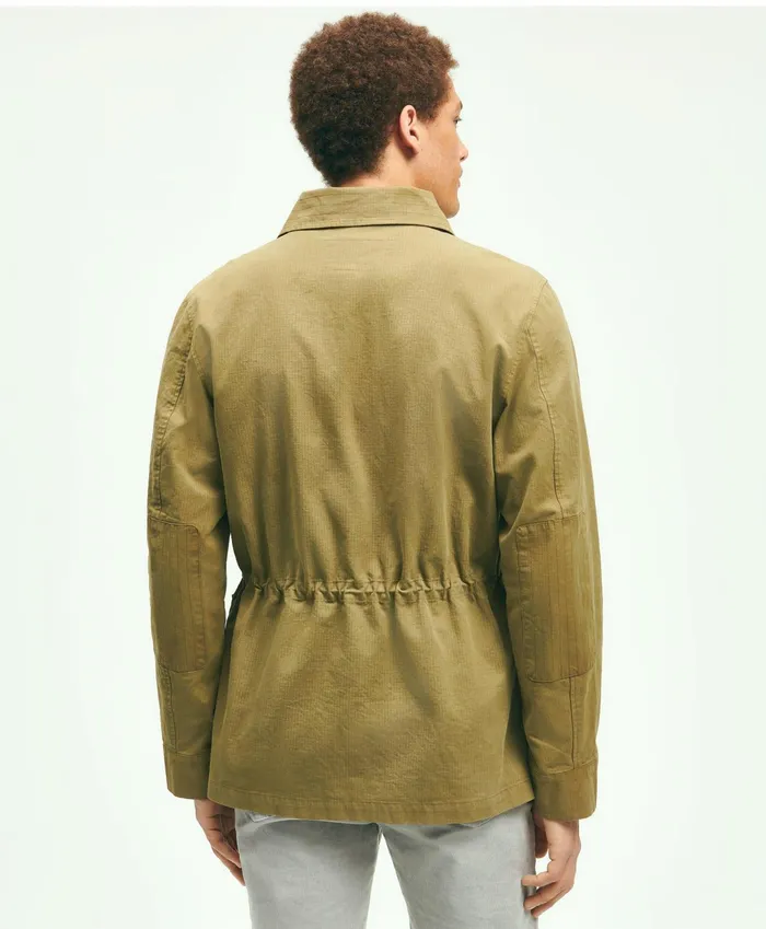 Men Ripstop Field Jacket Medium Green Brooks Brothers Coats and Jackets