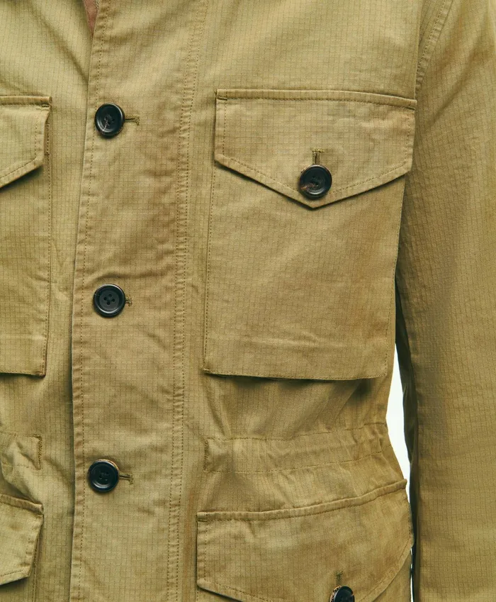 Men Ripstop Field Jacket Medium Green Brooks Brothers Coats and Jackets