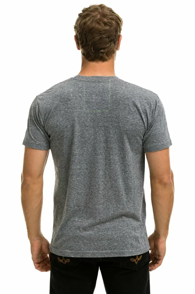 Men SIGNATURE SMALL CIRCLE LOGO TEE 8211 HEATHER GREY Aviator Nation Tees Men SIGNATURE SMALL CIRCLE LOGO TEE 8211 HEATHER GREY Aviator Nation Tees