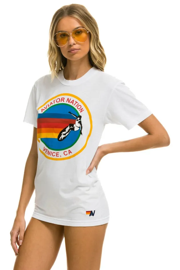 Men SIGNATURE TEE 8211 WHITE Aviator Nation Tees Men SIGNATURE TEE 8211 WHITE Aviator Nation Tees