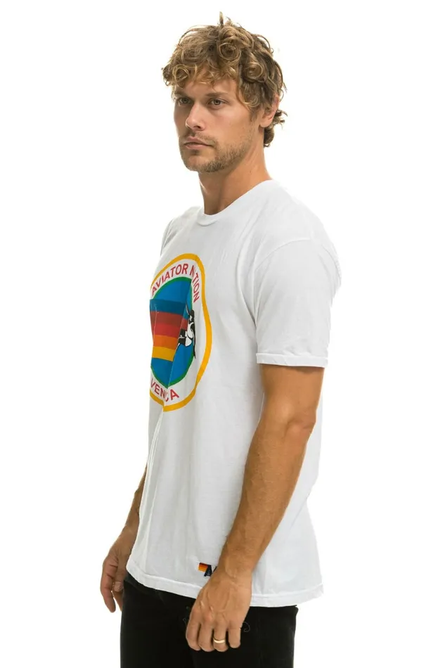 Men SIGNATURE TEE 8211 WHITE Aviator Nation Tees Men SIGNATURE TEE 8211 WHITE Aviator Nation Tees