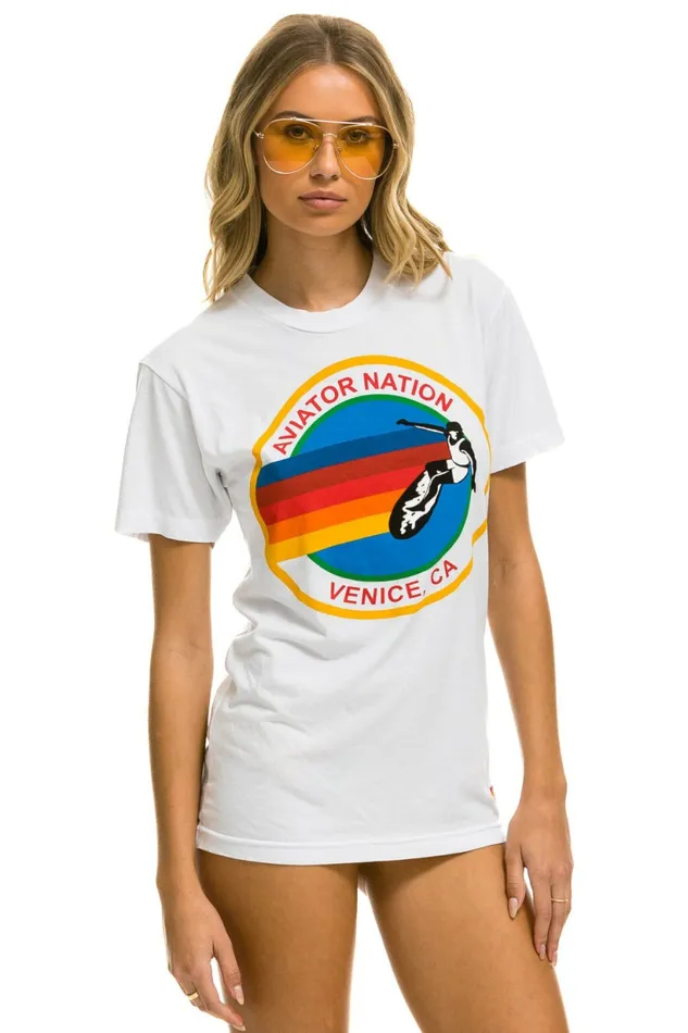 Men SIGNATURE TEE 8211 WHITE Aviator Nation Tees Men SIGNATURE TEE 8211 WHITE Aviator Nation Tees