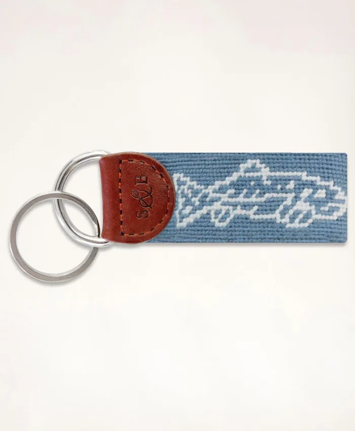 Men Smathers and Branson Cotton Needlepoint Key Fob Multi Brooks Brothers Bags and Leather Goods