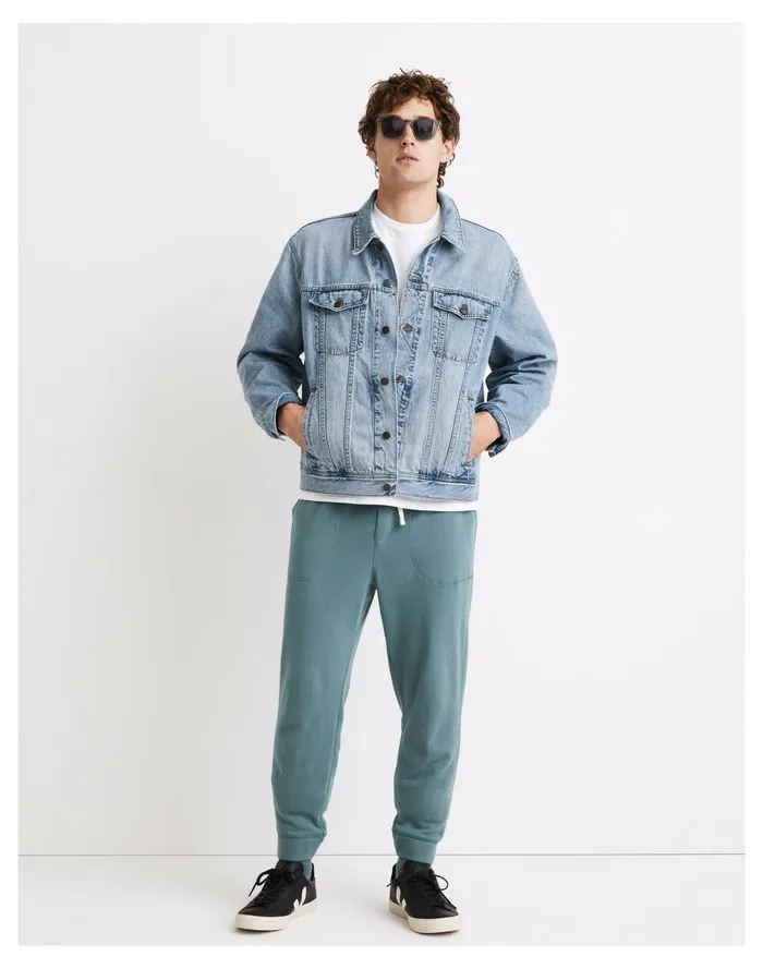 Men Softloop Terry Sweatpants Faded Shale Madewell Sweatshirts and Sweatpants