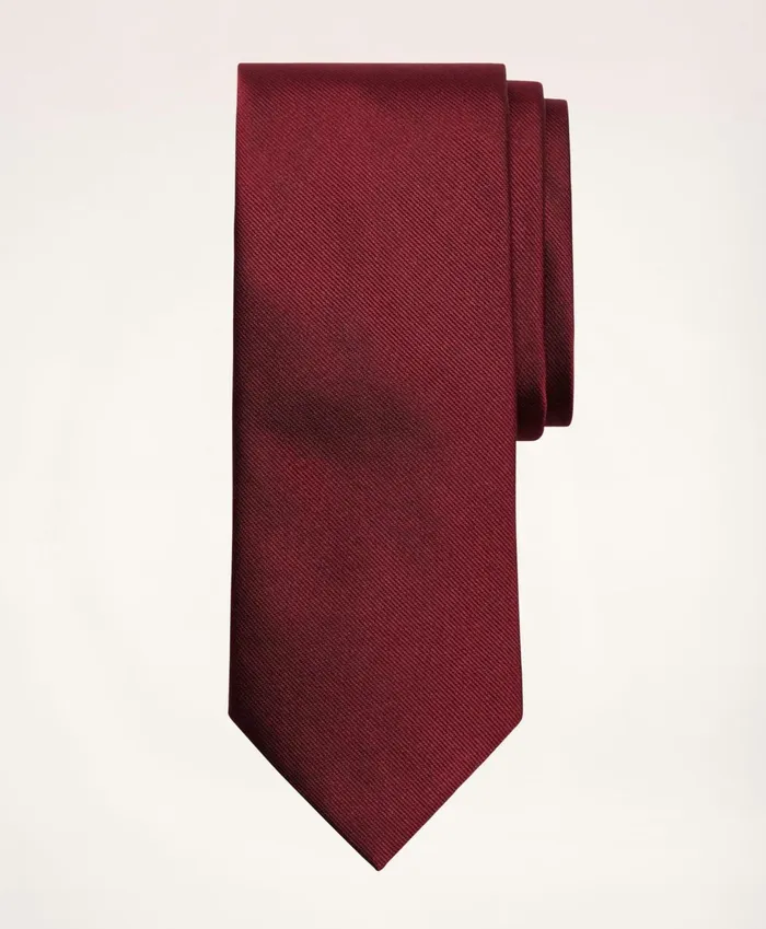 Men Solid Rep Tie Burgundy Brooks Brothers Ties and Pocket Squares