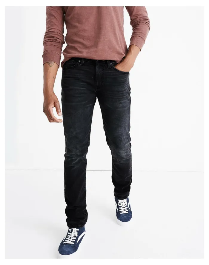 Men Straight Authentic Flex Jeans In Everton Wash Everton Madewell Jeans