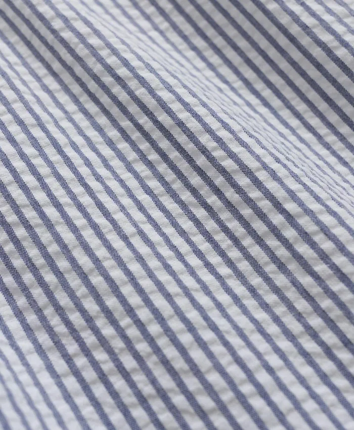 Men Stretch Cotton Seersucker Friday Shorts Blueivory Brooks Brothers Shorts and Swimwear
