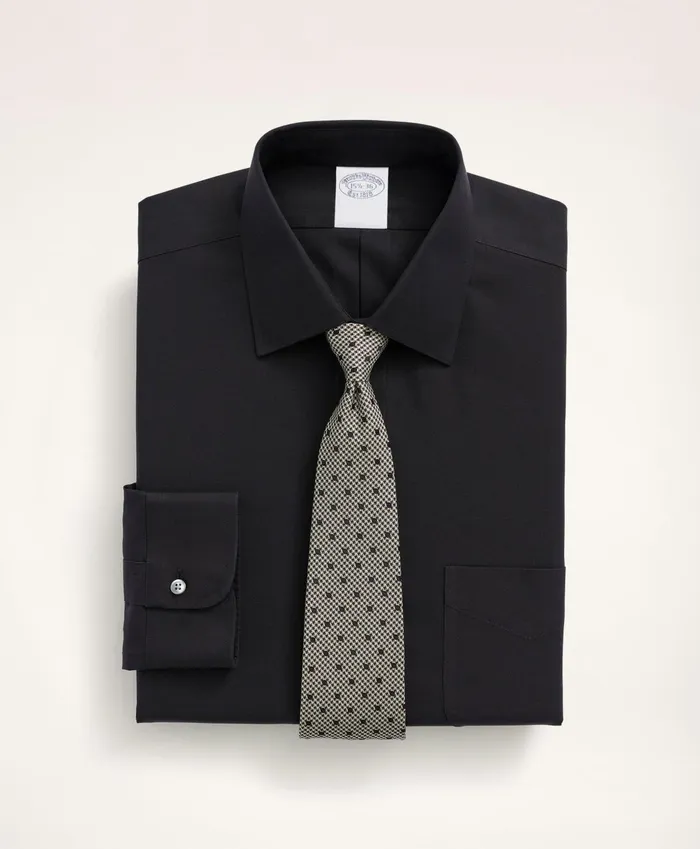 Men Stretch Supima Cotton NonIron Pinpoint Oxford Ainsley Collar Dress Shirt Black Brooks Brothers Dress Shirts Men Stretch Supima Cotton NonIron Pinpoint Oxford Ainsley Collar Dress Shirt Black Brooks Brothers Dress Shirts
