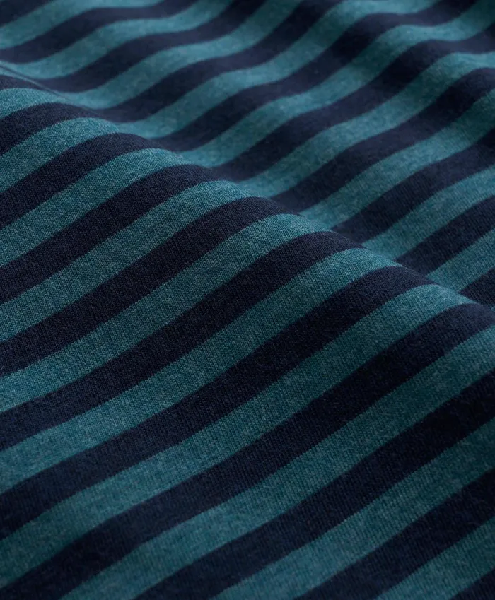 Men Supima Cotton Striped TShirt Greennavy Brooks Brothers TShirts and Sweats