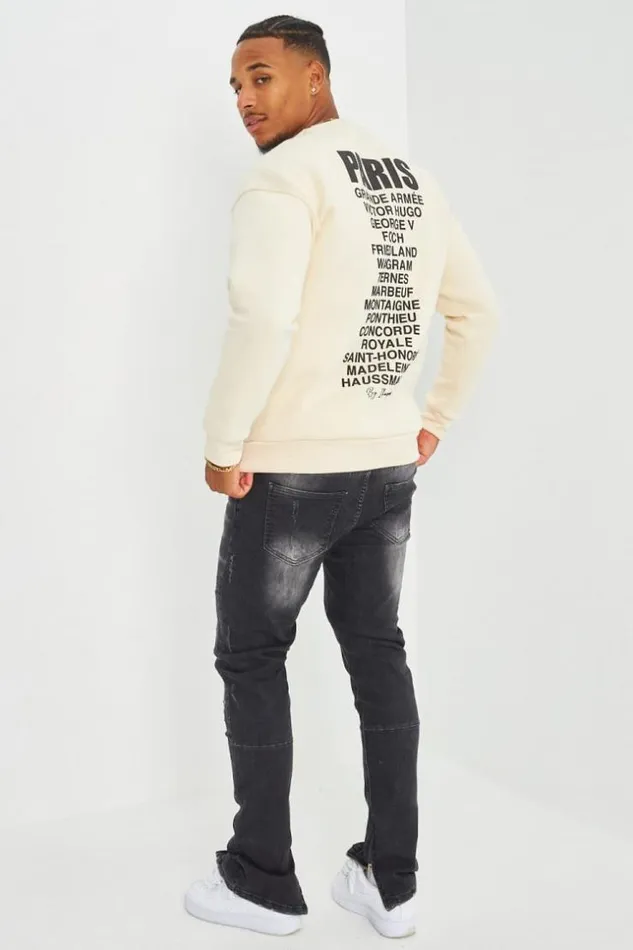 Men Sweat Beige 034Arc De Triomphe 034 Beige Brentiny Paris Sweatshirts and Pullovers Men Sweat Beige 034Arc De Triomphe 034 Beige Brentiny Paris Sweatshirts and Pullovers