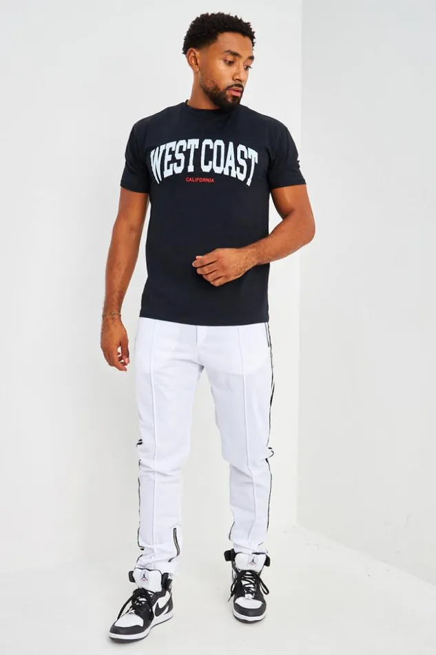 Men TShirt Oversize Westcoast 2pac Blanc Black Brentiny Paris TShirts